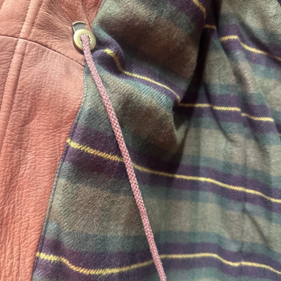 THE TERRITORY AHEAD 1990 Tan LEATHER Heavy Duty Mens L Ranch Field Zip Jacket - Picture 12 of 16